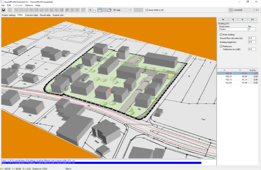 SoundPLANessential 3Dview